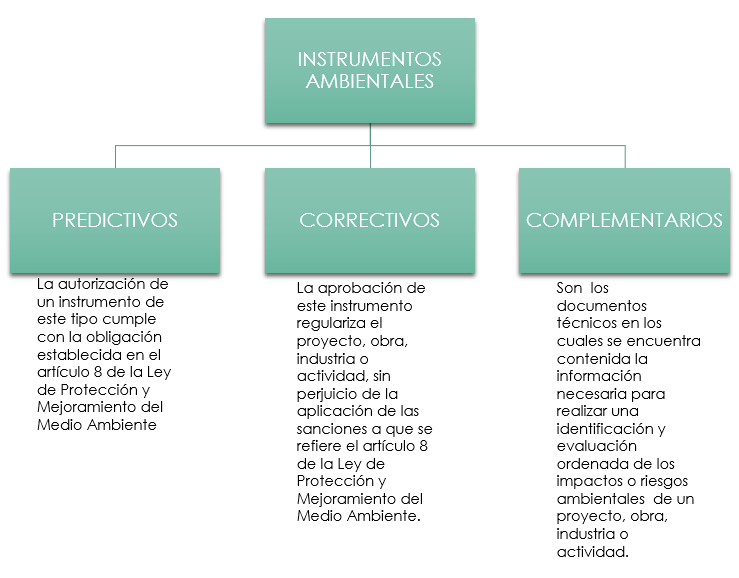 Descripción de los Instrumentos Ambientales predictivos, correctivos y complementarios