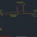 Diseño PTAR y Pozo de absorción, vista AutoCAD