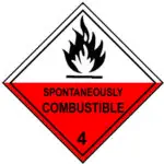 Materia susceptible de inflamación espontánea 4.2